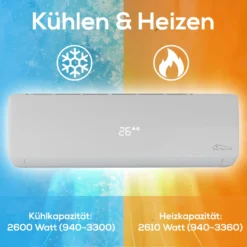 TroniTechnik Dalvik II Split Inverter Klimagerät Klimaanlage Mit 9000 BTU, Inkl. Zubehör -BRB-Lagertechnik Geschäft 8600355400 4653 prod 005
