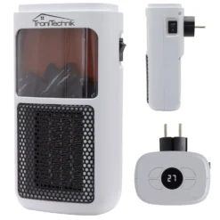 TroniTechnik Digitaler Steckdosen-Heizlüfter Mit 400 Watt Heizleistung, Mini Heizung