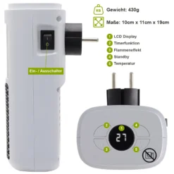 TroniTechnik Digitaler Steckdosen-Heizlüfter Mit 400 Watt Heizleistung, Mini Heizung -BRB-Lagertechnik Geschäft 8600355400 4657 prod 005