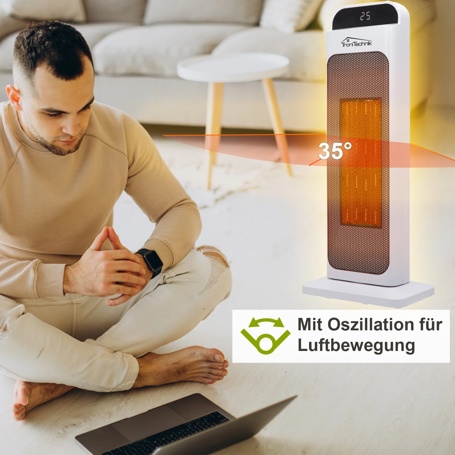 TroniTechnik Heizlüfter TT-PTC-02 Keramik Mit WIFI Und Fernbedienung 2000W 6 TroniTechnik Heizlüfter TT-PTC-02 Keramik Mit WIFI Und Fernbedienung 2000W – Bild 6