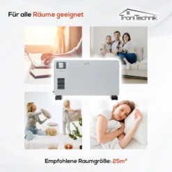 Tronitechnik TT-KH-102 Heizgerät Konvektor Radiator Heizung Stufenlose Thermosteuerung (1000W / 1.300W / 2.300W) -BRB-Lagertechnik Geschäft 8600355400 5447 prod 006