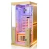 Dewello Infrarotkabine Infrarotsauna KINGSTON 90cm X 90cm Inkl. Vollspektrumstrahler, Bodenstrahler