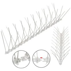 Yaheetech Taubenspikes 10 STK Edelstahl Taubenabwehr 50cm Vogelschutz Vogelabwehr Vogelschreck -BRB-Lagertechnik Geschäft 8600357600 A141 141 prod 002