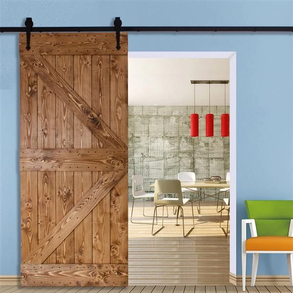 Yaheetech Schiebetürbeschlag Set Laufschienen Für Schiebetür Schiebetürsystem Zubehörteil Mit Schienensplei,183 Cm 2 Yaheetech Schiebetürbeschlag Set Laufschienen Für Schiebetür Schiebetürsystem Zubehörteil Mit Schienensplei,183 Cm – Bild 2