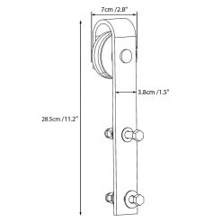 Yaheetech Schiebetürbeschlag 244cm Schiebetürsystem Laufschiene Schiebetür Komplettset Für Eine Scheunentür -BRB-Lagertechnik Geschäft 8600357600 A42 42 prod 004