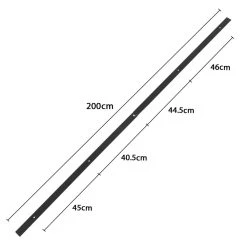 Yaheetech 200cm Schiebetürsystem Set Schiebetürbeschlag Zubehörteil Für Holztüren Inklusive Laufschiene -BRB-Lagertechnik Geschäft 8600357600 A45 45 prod 005