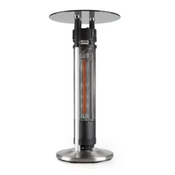 Blumfeldt Primal Heat 65 Bistrotisch Karbon-IR-Heizelement 1200W LED 65cm Glas