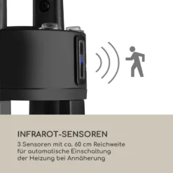 Blumfeldt Primal Heat 65 Bistrotisch Karbon-IR-Heizelement 1200W LED 65cm Glas -BRB-Lagertechnik Geschäft 8600359300 11622 prod 005