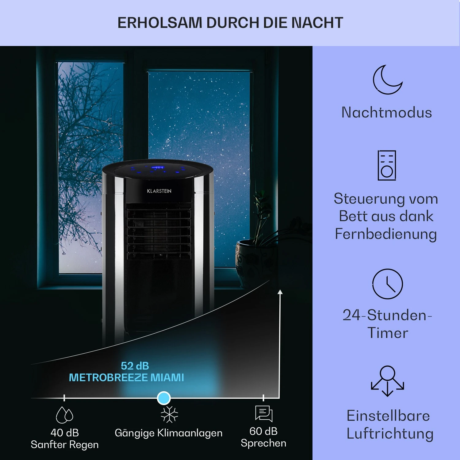 Klarstein Metrobreeze Miami Mobile Klimaanlage 9000BTU/2,6 KW 950W 4 Klarstein Metrobreeze Miami Mobile Klimaanlage 9000BTU/2,6 KW 950W – Bild 4