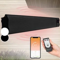Blumfeldt Cosmic Beam Smart 24 Infrarot-Heizstrahler 2400W App-Steuerung Fernbedienung