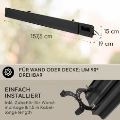 Blumfeldt Cosmic Beam Smart 24 Infrarot-Heizstrahler 2400W App-Steuerung Fernbedienung 10 Blumfeldt Cosmic Beam Smart 24 Infrarot-Heizstrahler 2400W App-Steuerung Fernbedienung -BRB-Lagertechnik Geschäft 8600359300 12880 prod 005