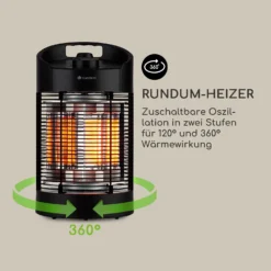 Blumfeldt Heat Guru 360 Mini Infrarot-Heizstrahler 700/350W Oszillation -BRB-Lagertechnik Geschäft 8600359300 12990 prod 004