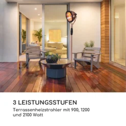 Blumfeldt Heatspot Terrassenheizstrahler 900/1200/2100 W IR ComfortHeat 8 Blumfeldt Heatspot Terrassenheizstrahler 900/1200/2100 W IR ComfortHeat -BRB-Lagertechnik Geschäft 8600359300 9639 prod 003
