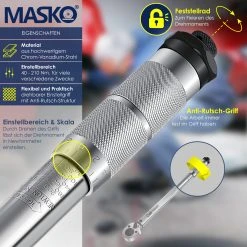 MASKO® Drehmomentschlüssel 6tlg. Set 40-210Nm 1/2 ' CV Inkl. 3 Stecknüssen 17mm, 19mm, 21mm Und Verlängerung 125mm Inkl. Koffer +/- 4% Toleranz Reifenschlüssel Auto Drehmoment-Schlüssel -BRB-Lagertechnik Geschäft 8600364700 21681 prod 005 scaled