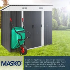 MASKO® Schubkarre Bauschubkarre Gartenschubkarre 100 Liter Bis 250kg Luftreifen Mit Stahlfelge Verzinkt Stahlrahmen Garten Karre Schiebkarre Transportkarre Inkl. Arbeitshandschuhe -BRB-Lagertechnik Geschäft 8600364700 23805 prod 005 scaled