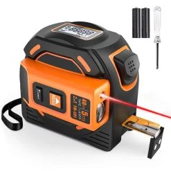 Tacklife TM-L01 2 In 1 Massband Laser Entfernungsmesser, 40m Massband Und 5m Massband, 2 Laseröffnungs, HD Und LCD-Display, Selbsthemmend, Aktiver Haken, Mit 1 Schraubendreher Und 2 AAA-Batterien