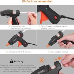 TACKLIFE GGO20AC, Mini Heißklebepistole, 20W 50 EVA Klebestifte, Flexibler Auslöser Überhitzungsschutz Hohe Temperatur, Schnelles Aufwärmen, Schnelles Basteln/Reparieren 9 TACKLIFE GGO20AC, Mini Heißklebepistole, 20W 50 EVA Klebestifte, Flexibler Auslöser Überhitzungsschutz Hohe Temperatur, Schnelles Aufwärmen, Schnelles Basteln/Reparieren -BRB-Lagertechnik Geschäft 8600367000 2328 prod 004