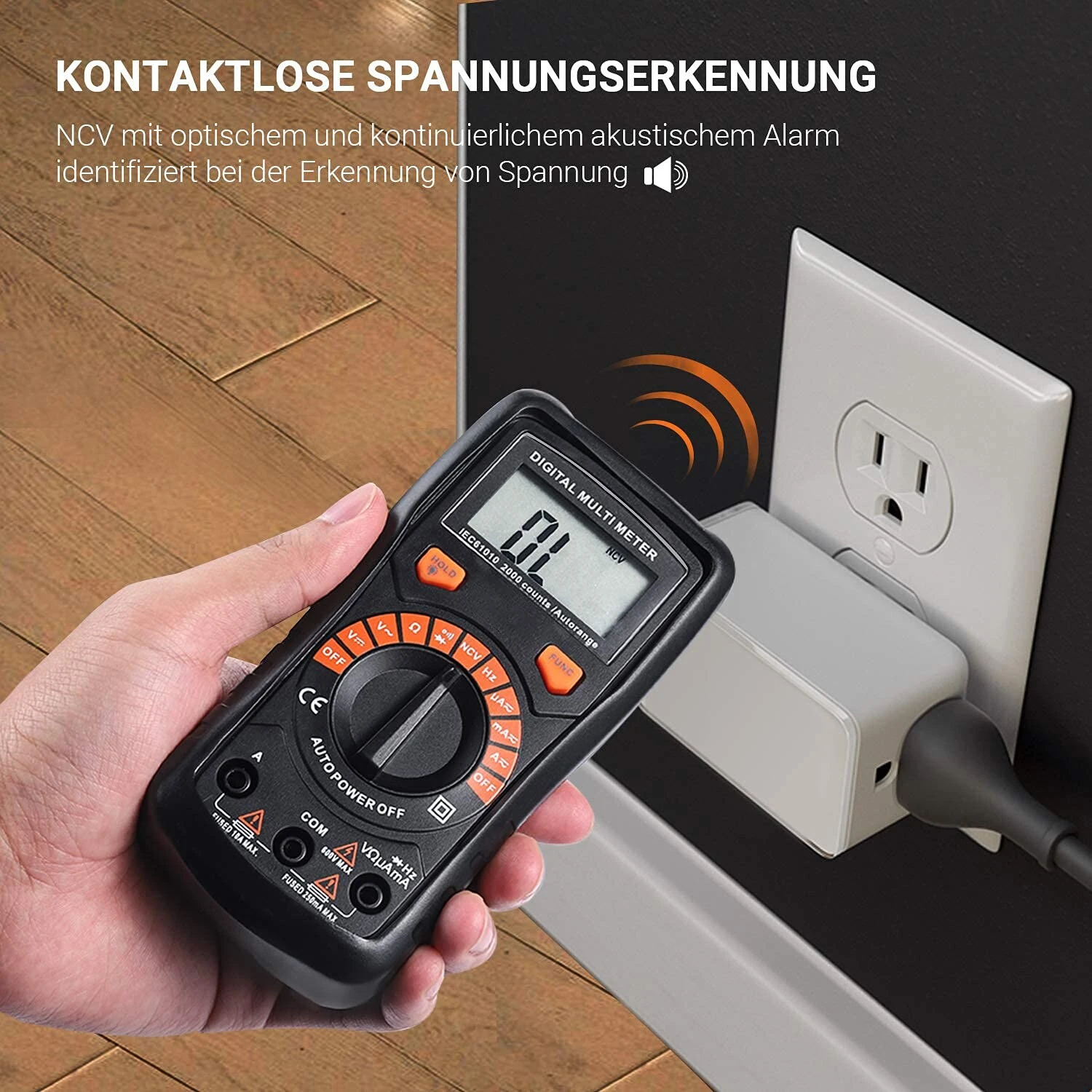 TACKLIFE DM02A, Digital Multimeter Automatisch , Mit Berührungslose Spannungserkennung, Beleuchtetem LCD-Display, Spannungs-, Strom- Und Durchgangsprüfung, Für Zuhause Und Schule 6 TACKLIFE DM02A, Digital Multimeter Automatisch , Mit Berührungslose Spannungserkennung, Beleuchtetem LCD-Display, Spannungs-, Strom- Und Durchgangsprüfung, Für Zuhause Und Schule – Bild 6