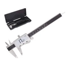 TACKLIFE DC02, Digitaler Messschieber, 150mm Edelstahl Messschieber Innendurchmesser/Außendurchmesser/Tiefe/Schrittweite Messung Mit Großem Bildschirm Hochpräzise Inch/Bruchteile/Millimeter Umrechnung