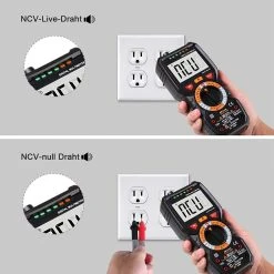 TACKLIFE Digital Multimeter, Strommessgerät Mit 6000 Counts, True RMS, Temperaturmessung, Durchgangsprüfung, Außenleiter-Identifizierung, Hintergrundbeleuchtung -BRB-Lagertechnik Geschäft 8600367000 2346 prod 004