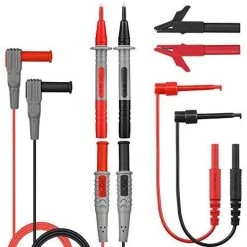 TACKLIFE METL04, 8-teiliges Messleitungs-Kit Mit Verlängerungs-Messklemmen, Krokodil-Messspitze Und Kolben-Mini-Haken
