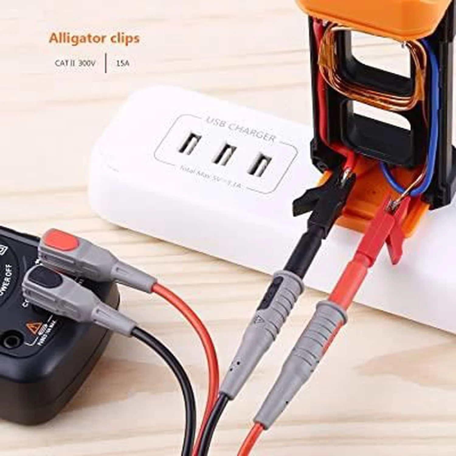 TACKLIFE METL04, 8-teiliges Messleitungs-Kit Mit Verlängerungs-Messklemmen, Krokodil-Messspitze Und Kolben-Mini-Haken 4 TACKLIFE METL04, 8-teiliges Messleitungs-Kit Mit Verlängerungs-Messklemmen, Krokodil-Messspitze Und Kolben-Mini-Haken – Bild 4