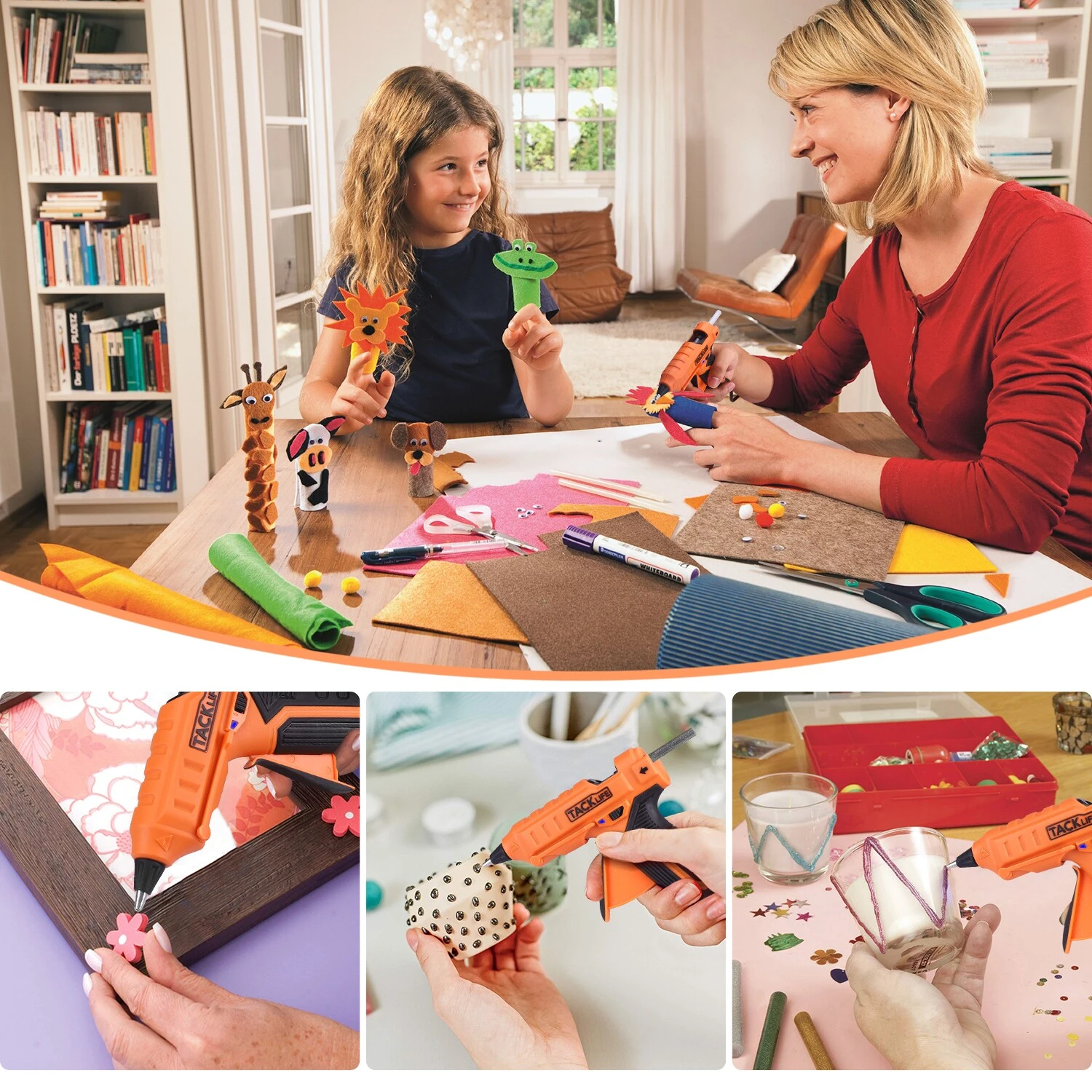 TACKLIFE GGO21AC Mini Heißklebepistole 30W, 60pcs Klebesticks, Flexibler Auslöser Überhitzungsschutz Hochtemperatur, Basteln/Schnellreparaturen. 6 TACKLIFE GGO21AC Mini Heißklebepistole 30W, 60pcs Klebesticks, Flexibler Auslöser Überhitzungsschutz Hochtemperatur, Basteln/Schnellreparaturen. – Bild 6