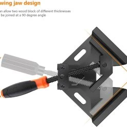 TACKLIFE TACKLIDE HAC3A, Eckklemme, 90°-Winkelklemme Mit Einem Griff, Gehäuse Aus Aluminiumlegierung, Drehbare Backe, Gewindestange Aus Kohlenstoffstahl Zum Verbinden Von Holz, Metall Und Glas, Ideal Für Die Holzbearbeitung Im Heimwerkerbereich. -BRB-Lagertechnik Geschäft 8600367000 2410 prod 004