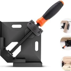 TACKLIFE TACKLIDE HAC3A, Eckklemme, 90°-Winkelklemme Mit Einem Griff, Gehäuse Aus Aluminiumlegierung, Drehbare Backe, Gewindestange Aus Kohlenstoffstahl Zum Verbinden Von Holz, Metall Und Glas, Ideal Für Die Holzbearbeitung Im Heimwerkerbereich. -BRB-Lagertechnik Geschäft 8600367000 2410 prod 005