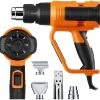 TACKLIFE HGP73AC, Heißluftpistole, Heißluftpistole 50-600?, Präzisions-Temperaturkontrolle über Wählscheibe Mit 3 Einstellungen, 4 Düsen Zum Entfernen Von Farbe/Rohrbiegen/Schrumpfen Von PVC.