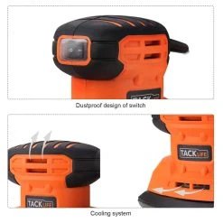 Tacklife PMS01A 1.1A 130W 12.000 OPM Klassischer Maus-Detailschleifer Mit 12 Schleifpapieren Und Effizientem Staubsammelsystem Für Enge Räume Beim Schleifen In Der Heimdekoration -BRB-Lagertechnik Geschäft 8600367000 2420 prod 003