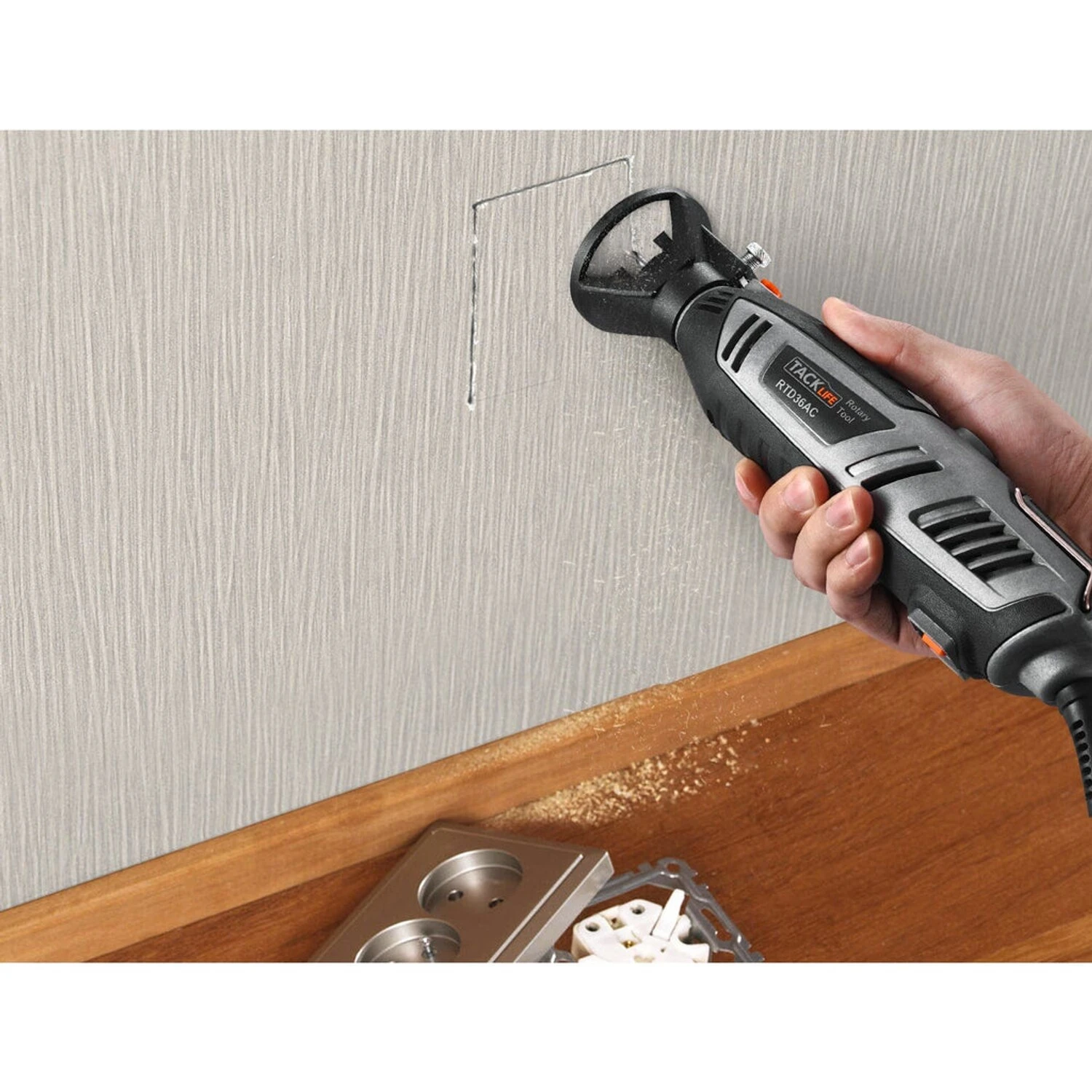 TACKLIFE RTD36AC Rotationswerkzeug, 200 W, Variable Geschwindigkeit, Mit 170 Zubehörteilen 6 TACKLIFE RTD36AC Rotationswerkzeug, 200 W, Variable Geschwindigkeit, Mit 170 Zubehörteilen – Bild 6