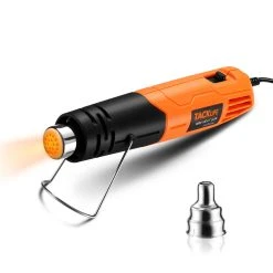 TACKLIFE HGP40AC, Heißluftgebläse, Mini Heißluftpistole 500W Mit 2.2M Kabel, 2 Temperaturen 300 ? ~ 500 ? Für Heimwerker/Kerzenherstellung/Schweißen.