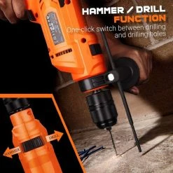 TACKLIFE Bohrhammer 7.5Amp Corded Drill Mit 3000RPM Variable Speed 1/2 Zoll Keyless Chuck Hammer PID05A -BRB-Lagertechnik Geschäft 8600367000 2461 prod 006
