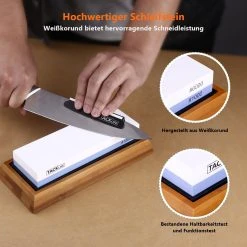 TACKLIFE Wetzstein, Körnung 1000/6000, Doppelseitiger Wetzstein, Weißer Korund, Rutschfeste Silikonrückseite, HSS1A 8 TACKLIFE Wetzstein, Körnung 1000/6000, Doppelseitiger Wetzstein, Weißer Korund, Rutschfeste Silikonrückseite, HSS1A -BRB-Lagertechnik Geschäft 8600367000 2479 prod 003