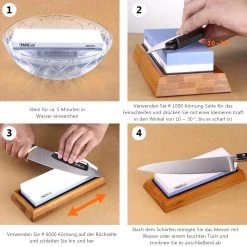 TACKLIFE Wetzstein, Körnung 1000/6000, Doppelseitiger Wetzstein, Weißer Korund, Rutschfeste Silikonrückseite, HSS1A 9 TACKLIFE Wetzstein, Körnung 1000/6000, Doppelseitiger Wetzstein, Weißer Korund, Rutschfeste Silikonrückseite, HSS1A -BRB-Lagertechnik Geschäft 8600367000 2479 prod 004