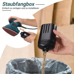 Tacklife PMS01AS 1.1A 130W 12.000 OPM Klassischer Maus-Detailschleifer Mit 12 Schleifpapieren Und Effizientem Staubsammelsystem Für Enge Räume Beim Schleifen In Der Heimdekoration -BRB-Lagertechnik Geschäft 8600367000 2482 prod 006