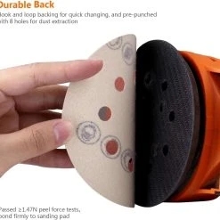 Tacklife ASD06C 125 Mm Verschleißfeste Schleifscheiben Für Makita, Bosch, Tacklife, Dewalt, Ryobi Exzenterschleifer, 10 Stück Sortiert 40/60/80/100/120/150/180/240/320/400 -BRB-Lagertechnik Geschäft 8600367000 2611 prod 004