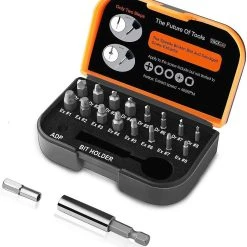 TACKLIFE DSE01 Beschädigte Schraube Extraktor Kit, 18pcs Schraube Extraktor, Remover Set Von Easy Out, Magnetische Verlängerung Bit-Halter Und Socket-Adapter Für Beschädigte Bolzen Oder Schrauben 2-12mm, Härte 62HRC