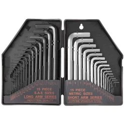 Tacklife HHW1A 30 Stück/Satz Flachkopf Sechskantschlüssel Satz Handwerkzeuge