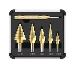 Tacklife PDH06A Schritt Bohrer Set Mit & Automatische Center Punch Insgesamt 50 Größen