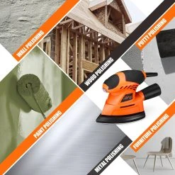 Tacklife PMS02B 12000 OPM Mouse Detail Sander Mit 360° drehbarem Schleifpad, 20 Stücke Schleifpapier Für Das Schleifen -BRB-Lagertechnik Geschäft 8600367000 2643 prod 004