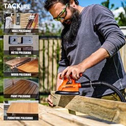 Tacklife PMS02B 12000 OPM Mouse Detail Sander Mit 360° drehbarem Schleifpad, 20 Stücke Schleifpapier Für Das Schleifen -BRB-Lagertechnik Geschäft 8600367000 2643 prod 006