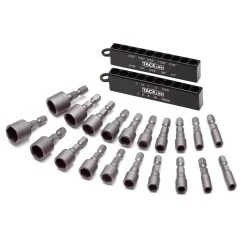 Tacklife PNDB1A Steckschlüsseleinsätze Schraubendreherbitsätze Mit Chrom Vanadium Stahl