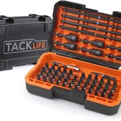 TACKLIFE PSDB1B 60-teiliger Schraubendreher-Bit-Satz Mit Schraubendrehern, Schlagfest, 52 Schraubendreher-Bits, 6 Schraubendreher-Bits, 1 Magnet-Bithalter Und 1 Torsions-Bit, S2 Legierter Stahl Mit Stabilem Koffer