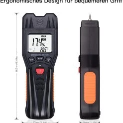 Tacklife Digitales Feuchtigkeitsmessgerät MWM03 -- Zuverlässige Holzqualitätsbeurteiler & Gebäudeumweltmonitore 3-in-1 Pin-Typ Präzise Feuchtemessung
