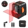 Tacklife Laser Level, Selbstnivellierender 20M Kreuzlinienlaser Mit Dual Laser Modul-SC-L07