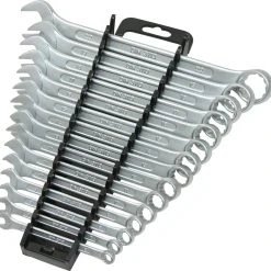 FAMEX 10355-15 Schraubenschlüssel Set Maulschlüssel Gabelschlüssel Satz Maul Gabel Ring