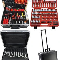FAMEX 604-08 ABS Werkzeugtrolley Mit Hochwertigem Werkzeug Set - High-End Qualität - Mit Steckschlüsselsatz