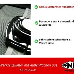 FAMEX 700-L Alu Werkzeugkoffer (leer) Mit 2 Paletten Mit 56 Einstecktaschen -BRB-Lagertechnik Geschäft 8600368300 700 L prod 004